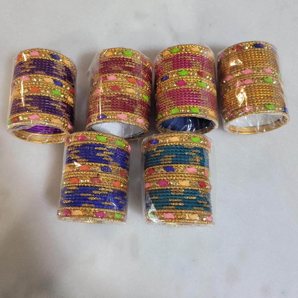24 Indian Bollywood Bangles Bracelets Set
